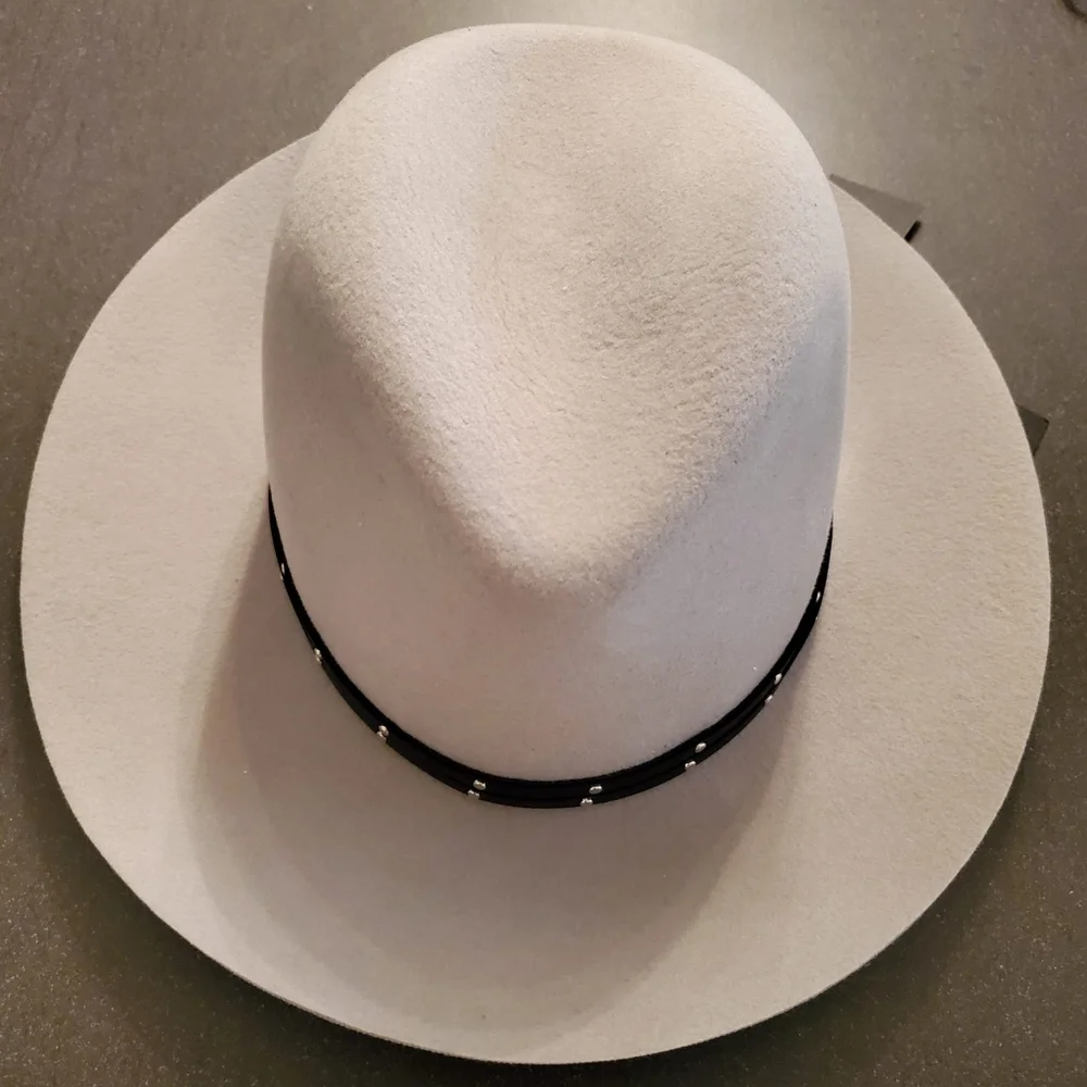 nwt rag & bone Floppy Brim Wool Felt Fedora Hat, Pale Gray